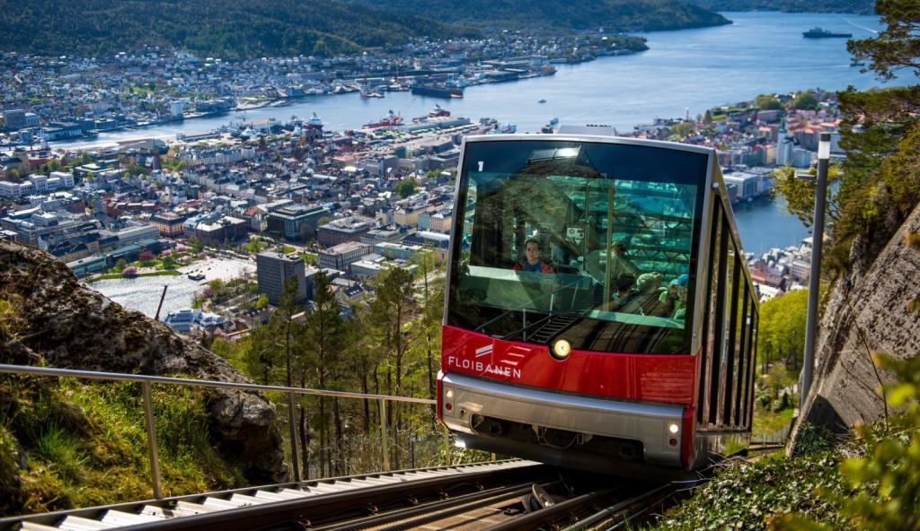 Trancar to Fløyen in Bergen. Photo: Sverre Gjørnevik, Visit Bergen